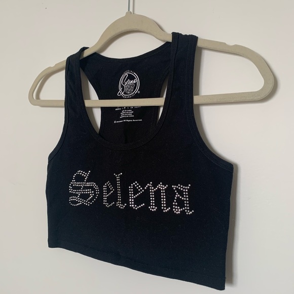 TWO FOR ONE BUNDLE- Black Selena Merch Tank top from Forever 21, Brown top Shein - Picture 7 of 10